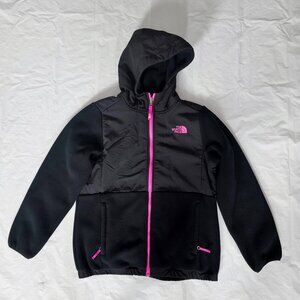 Girl's North Face Black & Pink Denali Fleece Jacket, XL